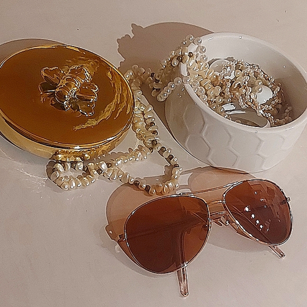 Marc Jacobs Rose Gold Aviator Sunglasses